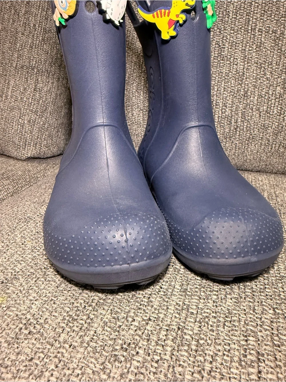 Crocs Kids Navy Handle-It Rain Boots Size C13 Waterproof Lightweight Durable